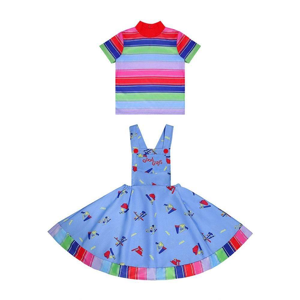 Chucky Season 2 Kids Dress Halloween Outfits Cosplay Costume - Azufun