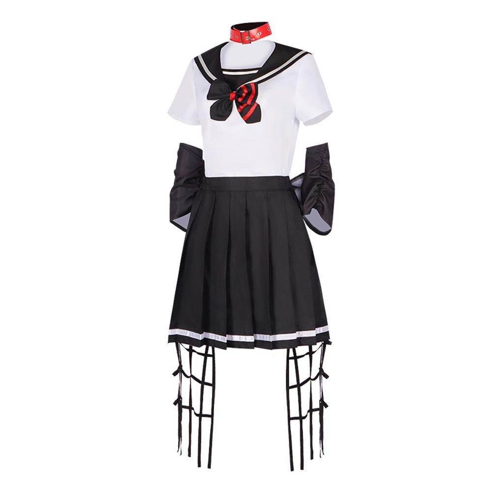 Dead Mount Death Play Shinoyama Poruka Sakimiya Misaki Anime Cosplay Costume Outfits Halloween Carnival Suit - Azufun