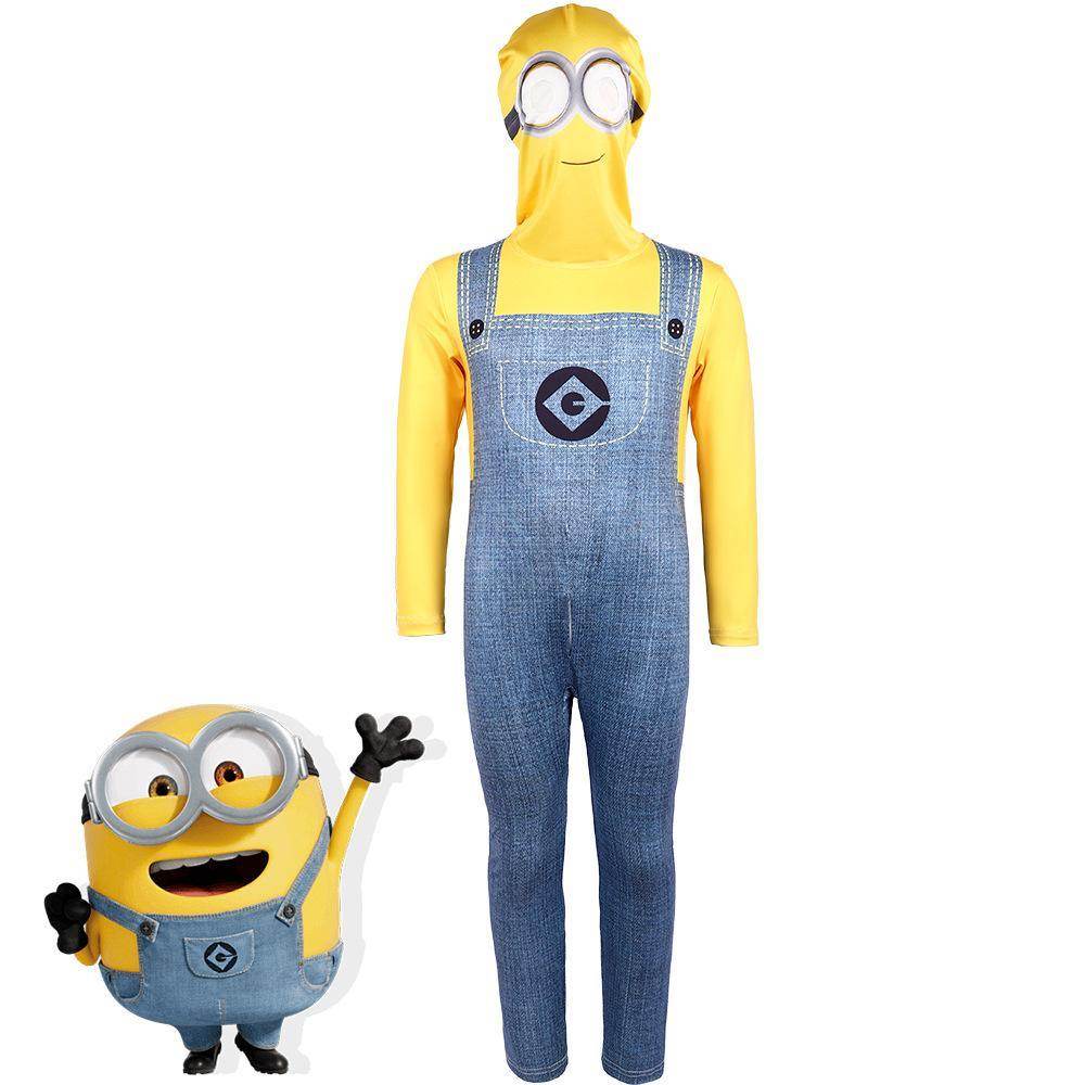 Despicable Me Minion Costume Cosplay Halloween Masquerade Party Halloween Full Set - Azufun
