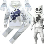 DJ Marshmello Chris Comstock Costume Top Pants Sets for Kids - Azufun