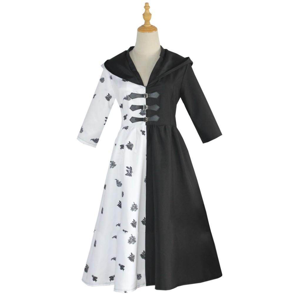 Evil Madame Costume Cruella De Vil cosplay dress 101 Dalmatians - Azufun