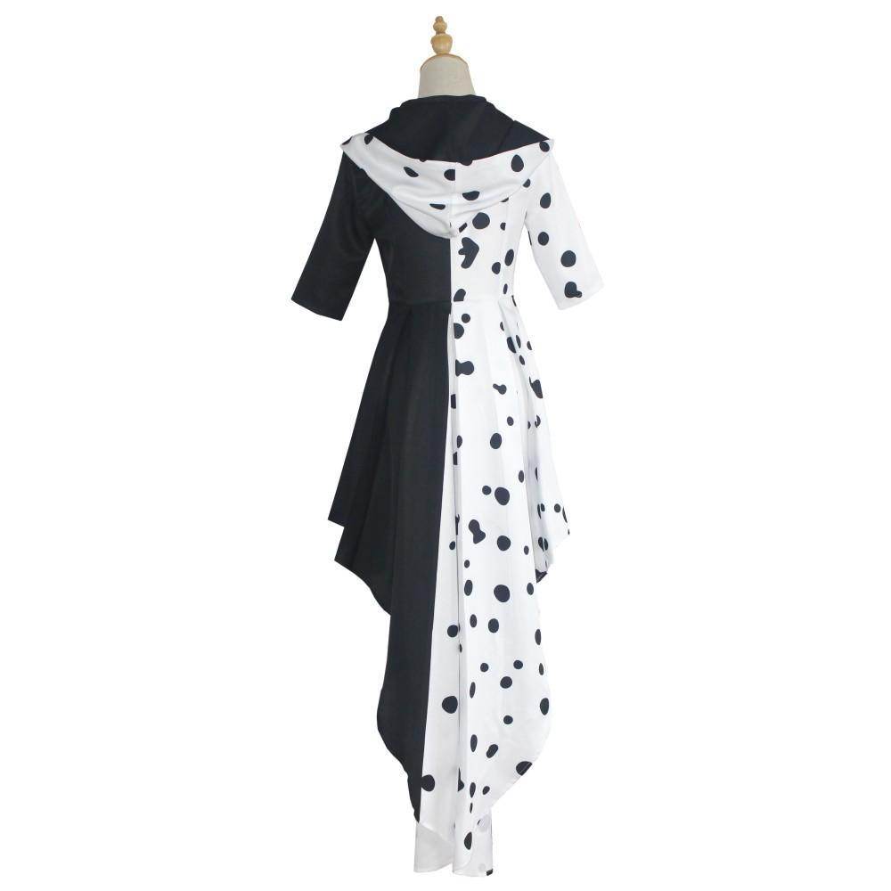 Evil Madame Costume Cruella De Vil cosplay dress 101 Dalmatians - Azufun