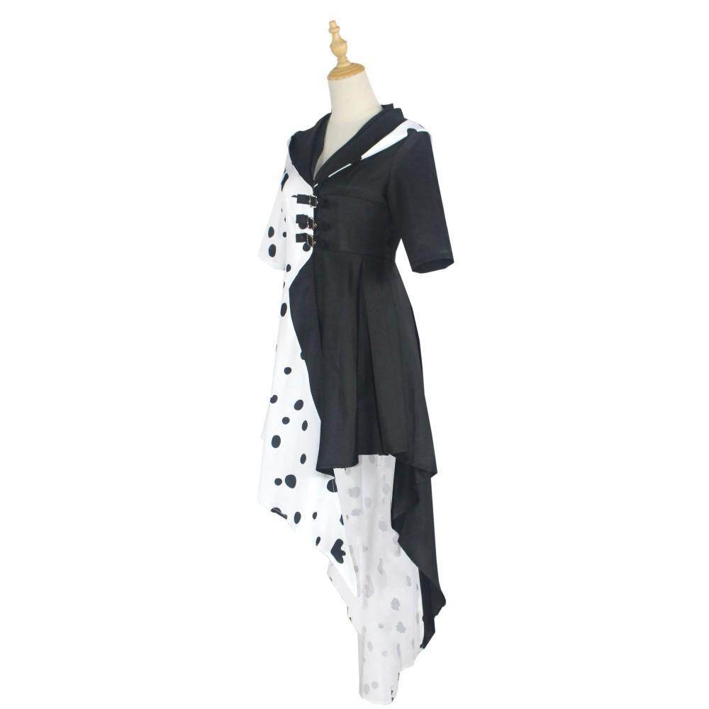 Evil Madame Costume Cruella De Vil cosplay dress 101 Dalmatians - Azufun