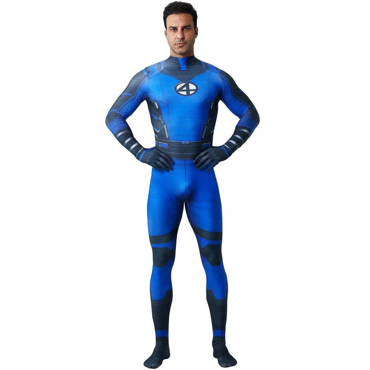 Fantastic Four Mr. Fantastic Reed Richards Cosplay Zentai Costume Suit for Adults and Kids - Azufun