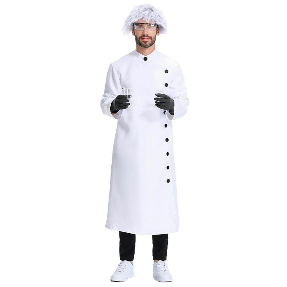 Frankenstein Mad scientist Professional Lab Coat Halloween Party Cosplay Set - Azufun