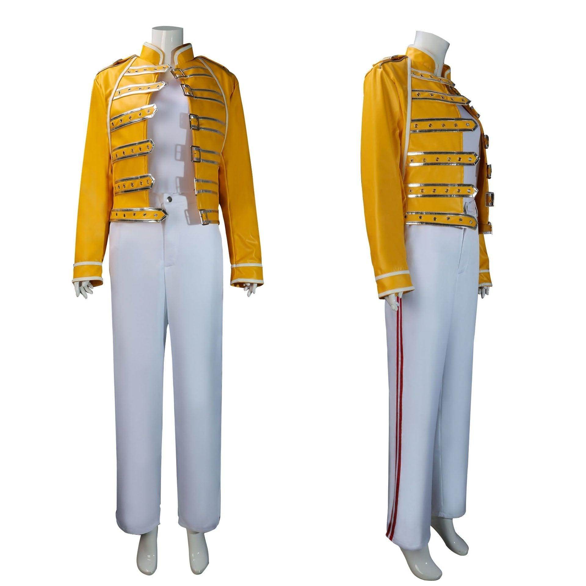Freddie Mercury Cosplay Costume Queen's Lead Singer Outfit for Adults - Azufun