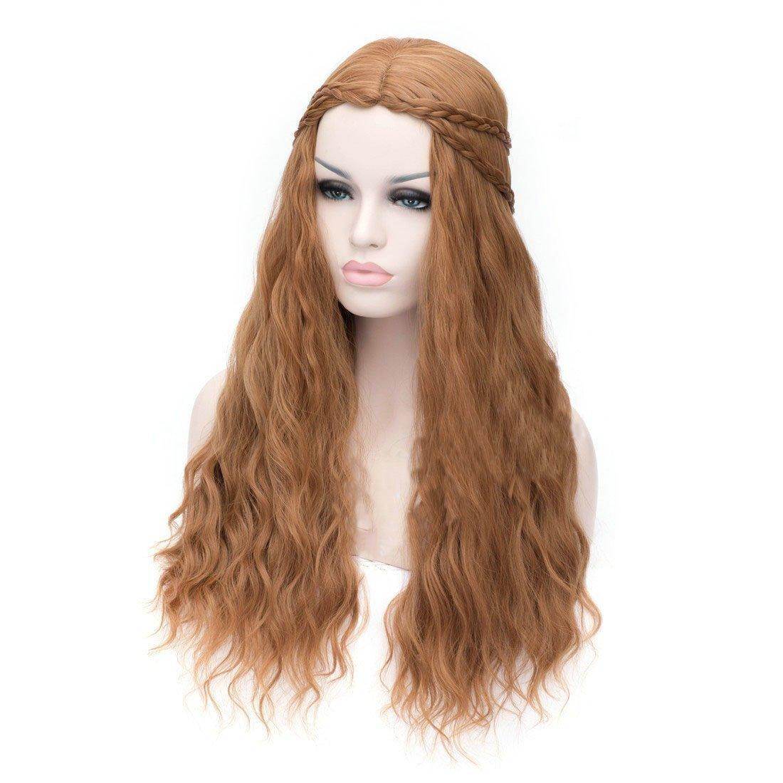 Game of Thrones Cersei Lannister Gold Long Curly Hair Cosplay Wig - Azufun
