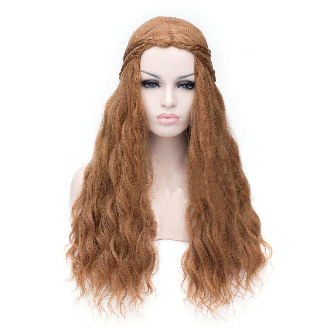 Game of Thrones Cersei Lannister Gold Long Curly Hair Cosplay Wig - Azufun
