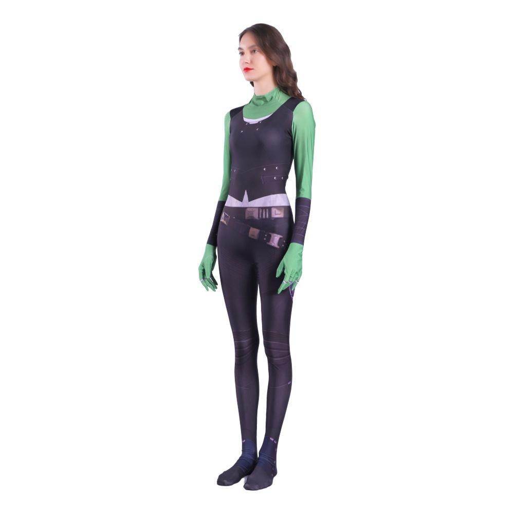Gamora Costumes Guardians of The Galaxy Cosplay Jumpsuit Superhero Avengers Zentai - Azufun