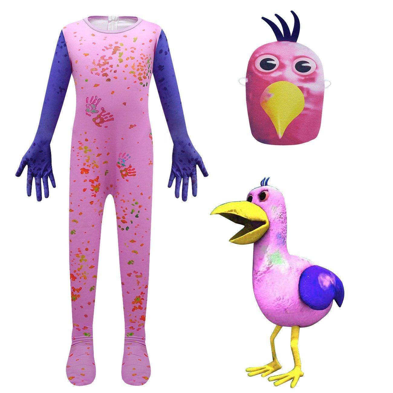 Garden of Banban Costume Kids Chicken Cosplay Bodysuit Horror Play Jumpsuit - Azufun