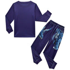 Godzilla Vs Kong Printed Two-piece Boy Long-sleeved Trousers Pajamas - Azufun