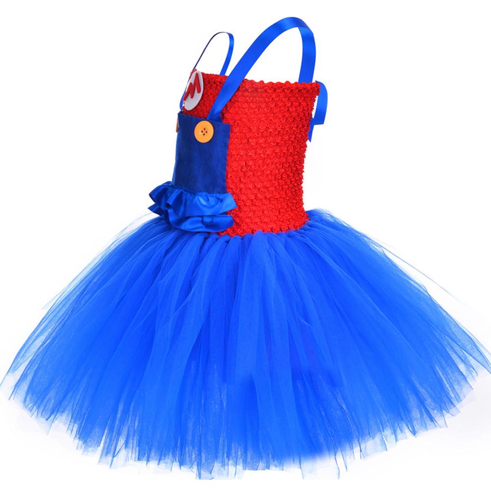 Super Mario Bros Mario Luigi Cartoon Halloween Suit Cosplay Tutu Dress