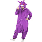 Gengar Kigurumi Onesies Anime Pokemon Pajamas Pyjamas Halloween Costume - Azufun