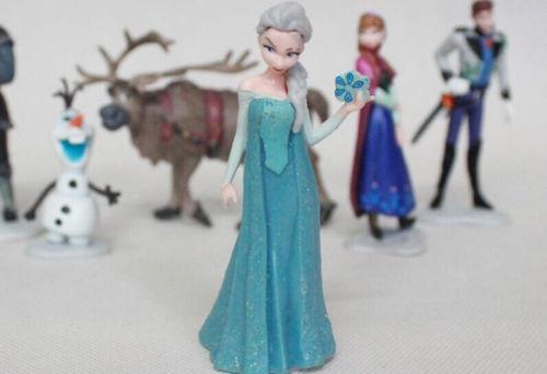 New Frozen Elsa Anna Olaf Playset 6 Figure Cake Topper Toy Doll Set