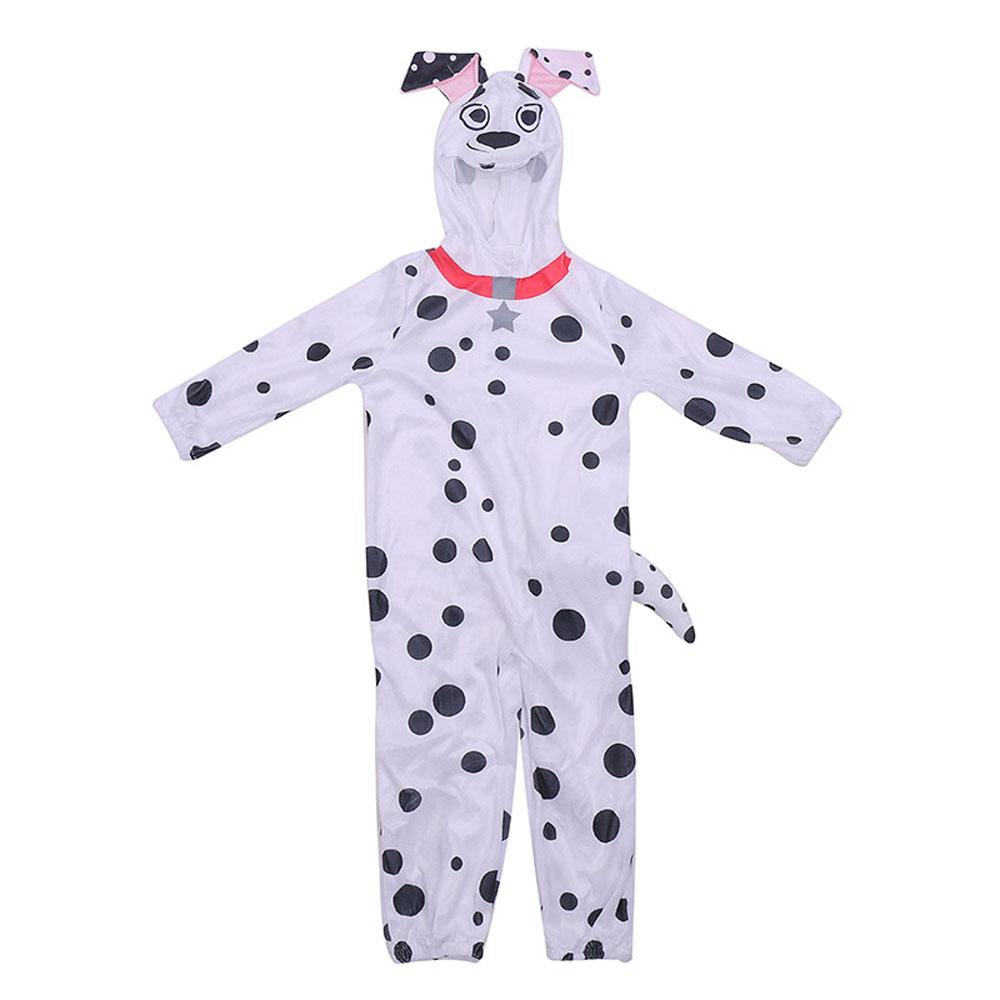 101 Dalmatians Cosplay Costumes Cute One Piece Halloween Party Performance Dress for Kids
