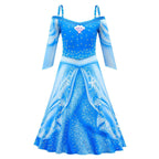The Little Mermaid Ariel Cosplay Costume Little Girl  Princess Dress Halloween Outfit