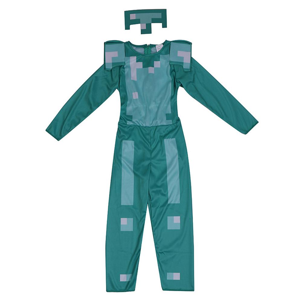 Disguise Minecraft Armor Cosplay Costume Kids' Halloween Jumpsuit - Azufun