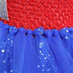 Captain America Superhero Cosplay Costume Kids Princess Dress Halloween Birthday Party for Girls