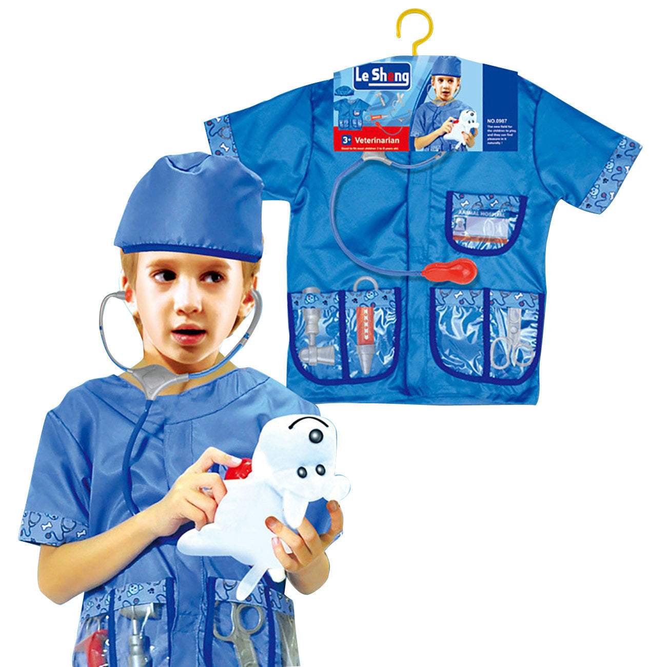Veterinary Cosplay Costume Kids  Halloween Performance Outfits