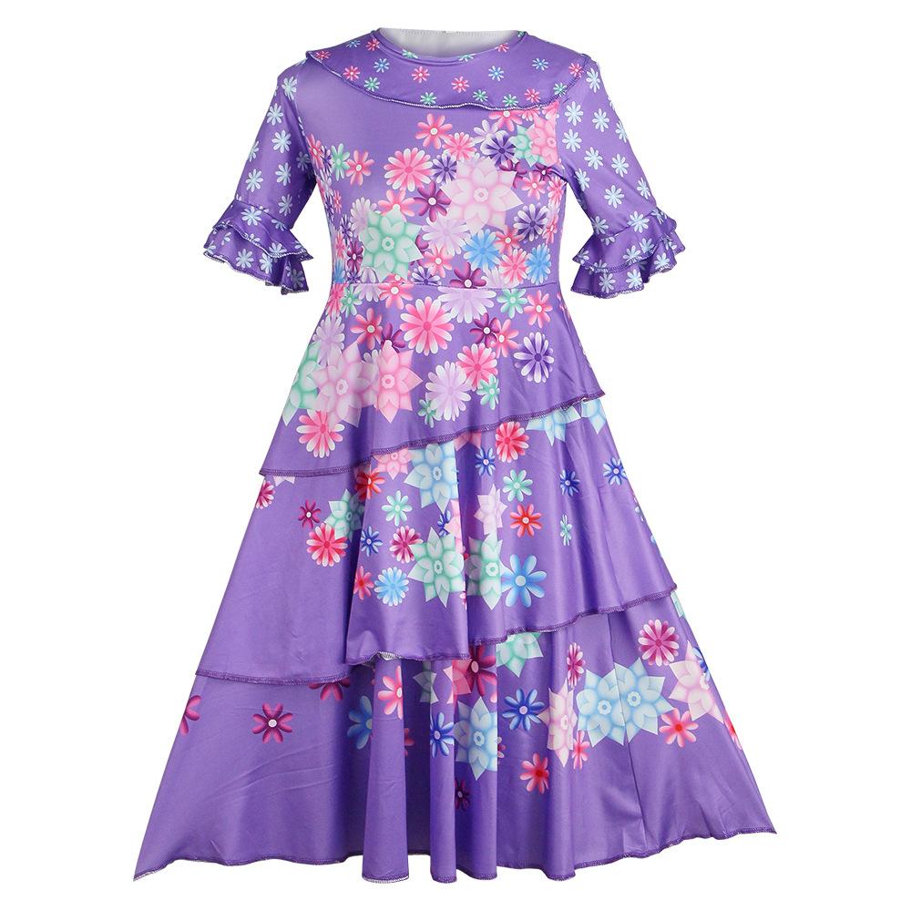 Encanto Isabella Dresses Cosplay Costume for Adults Kids Performance Outfits
