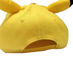Pokemon Yellow Cute Elf Pikachu Big Face with Ears Trucker Hat - Azufun