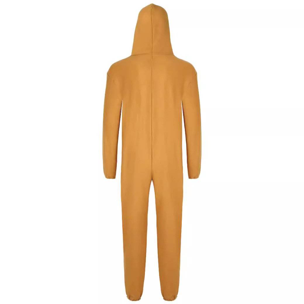 Adult Gingerbread Man Costume Christmas Holiday Hoddie Funny Pajamas - Azufun