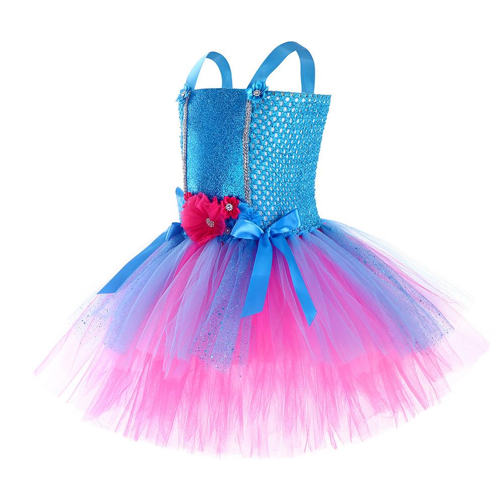 Magic Hair Anime Costume Fairy Princess Stage Role Play Dress Wig Halloween Birthday Party for Girls