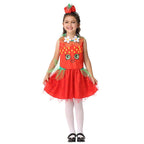 Red Shopkins Strawberry Dress Girls Costume Halloween Children's Day