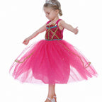 Aladdin Princess Cosplay Costume Dress Skirt Jasmine Birthday Halloween Party Mesh Outfit for Girls