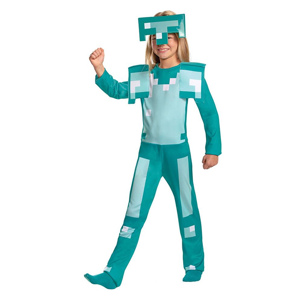 Disguise Minecraft Armor Cosplay Costume Kids' Halloween Jumpsuit - Azufun