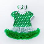 Infant Baby Girls St. Patrick¡¯s Day Outfit Green Shamrock Romper Tutu Skirt