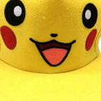 Pokemon Yellow Cute Elf Pikachu Big Face with Ears Trucker Hat - Azufun