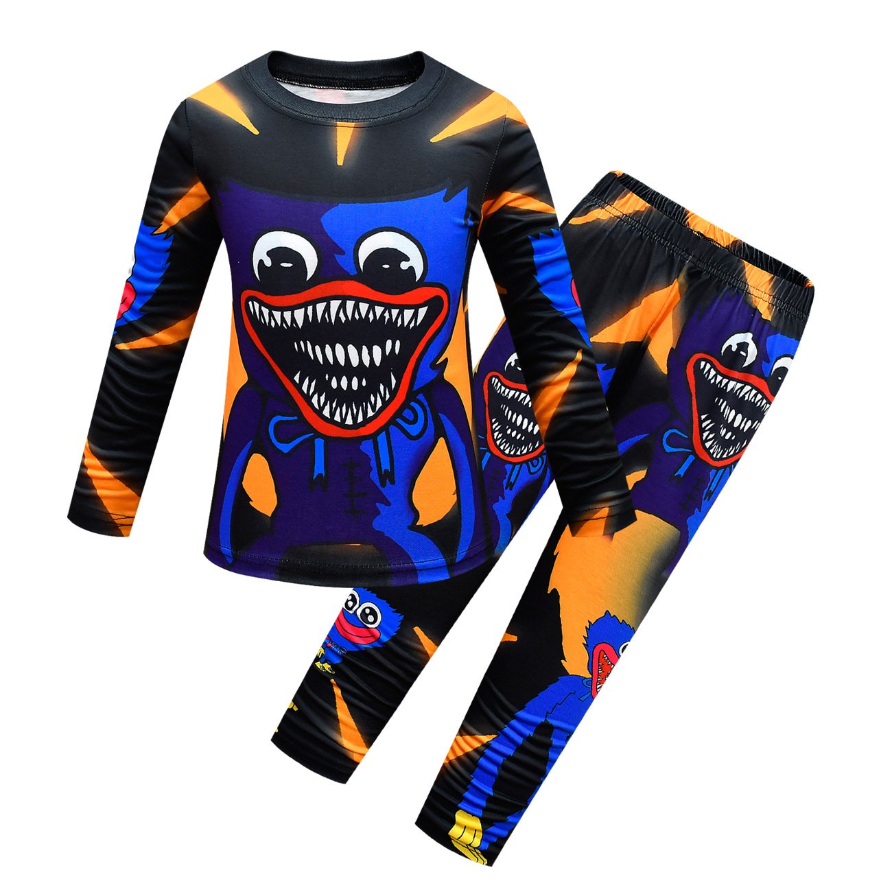 Poppy Playtime Cartoon Long Sleeve Pants Sets for Big Kids