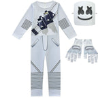 DJ Marshmello Chris Comstock Cosplay Costume Jumpsuit for Kids Gift