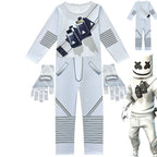 DJ Marshmello Chris Comstock Cosplay Costume Jumpsuit for Kids Gift