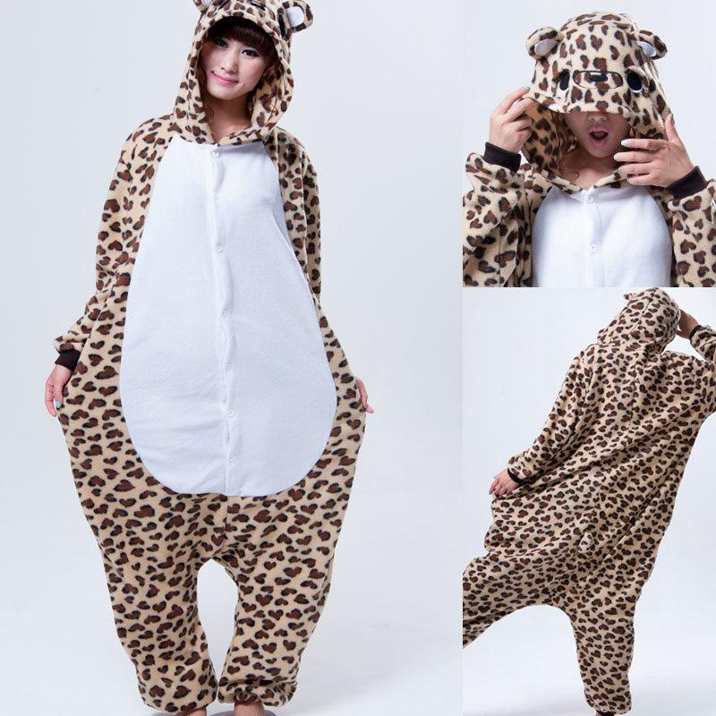 Animal Adult Leopard Bear Costume Onesies Kigurumi Pajamas