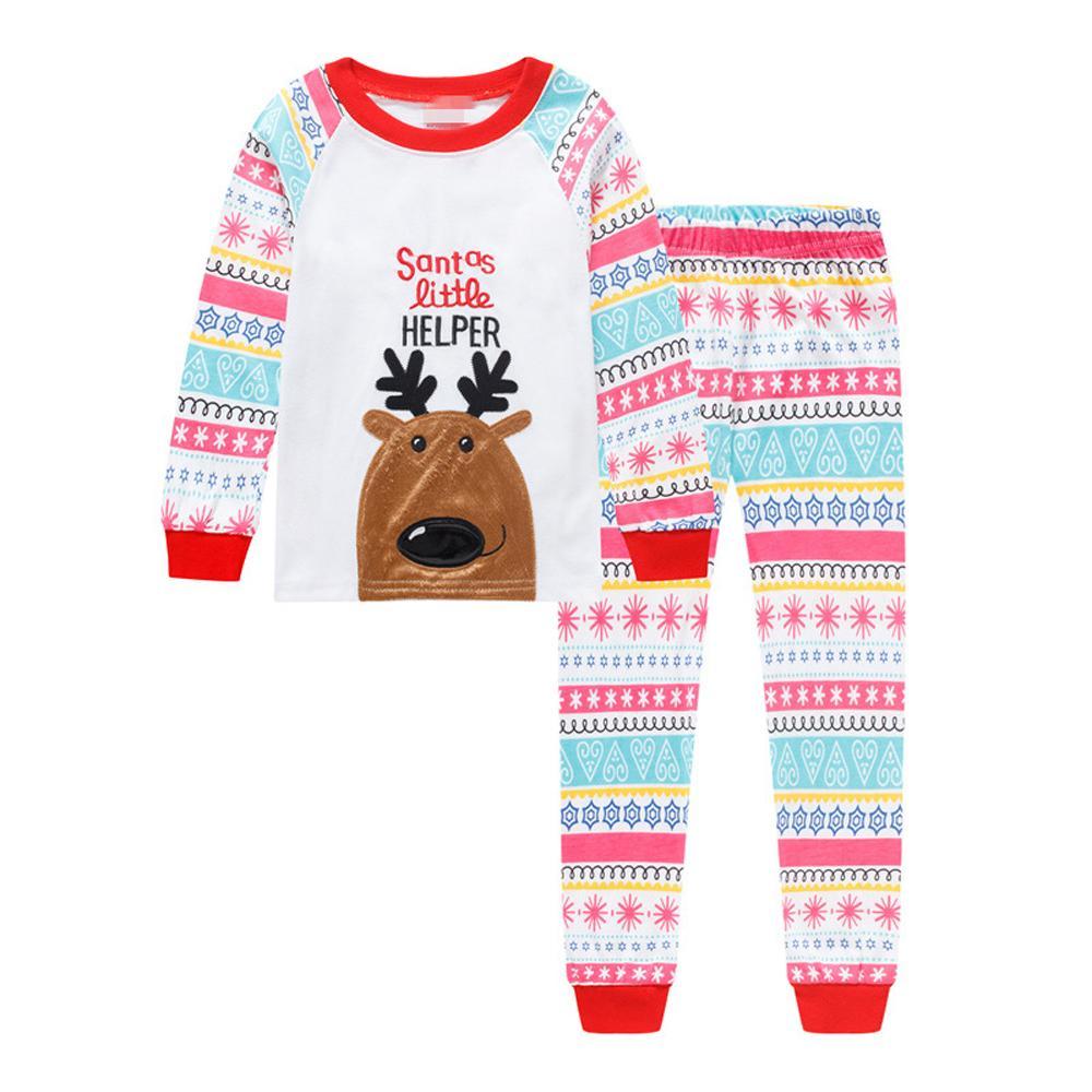 Reindeer Toddler Boys Girls Christmas Pjs Long Sleeve Pajamas Set - Azufun