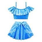 LePei Sandy Ariel Aurora Princess 2pcs Kids Swimsuit Set Cartoon Swimwear Outfits Bathing Suit for Girls