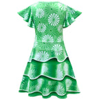 Fancy Nancy Halloween Costume Performance Costume Cosplay Green Dress - Azufun