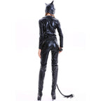 Catwoman Costumes Leather Jumpsuit Halloween - Azufun