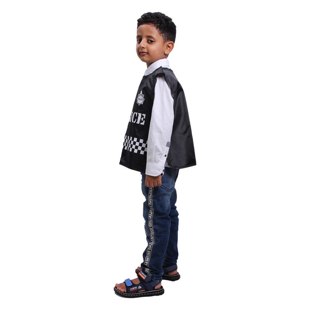 Halloween Cosplay Costume Police Officer Boys Uniform Role Play Dress Up For Kids