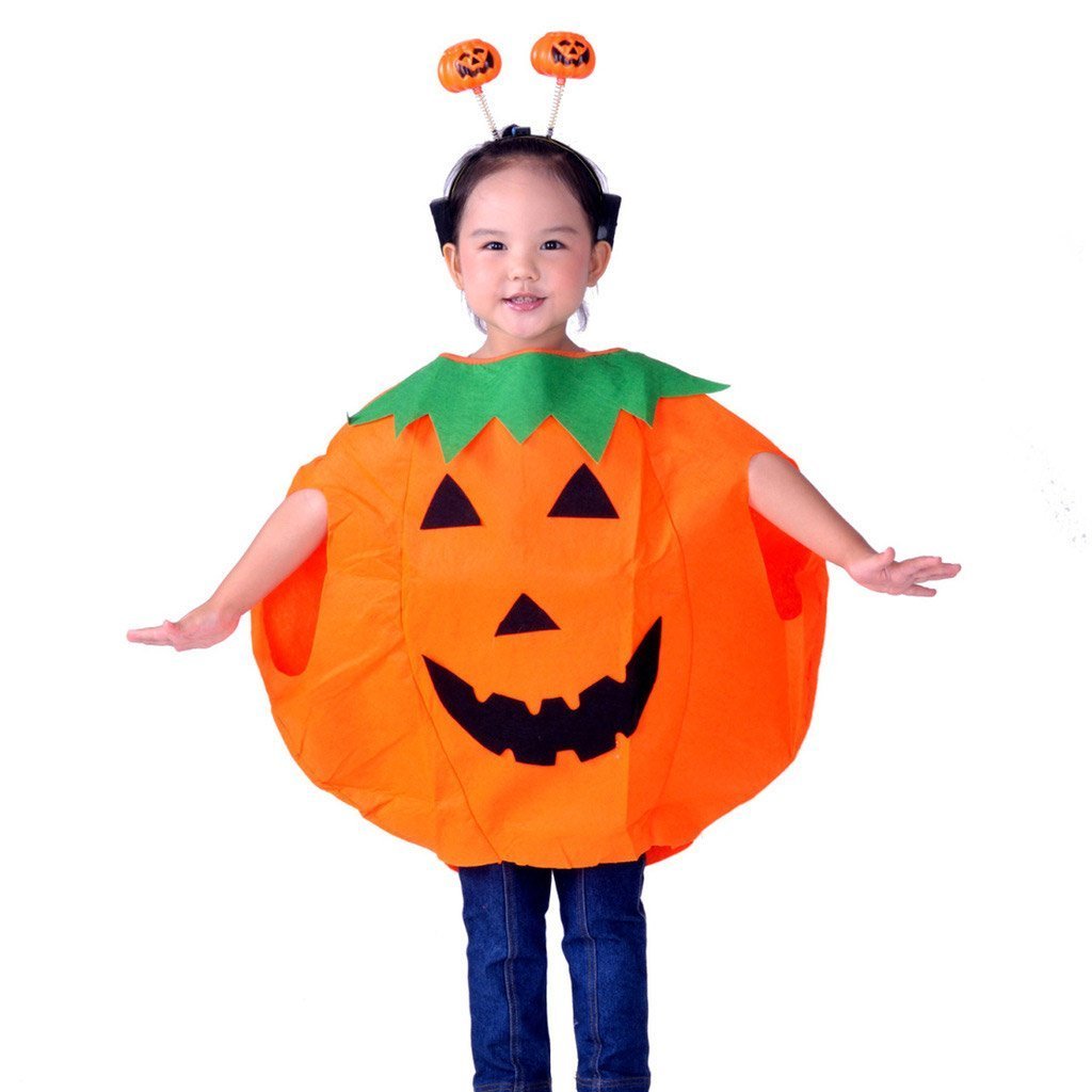 Children's Halloween Party Costume Jackolantern Pumpkin Kid Child - Azufun