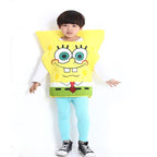 Sponge Bob Kids Children's Day Cosplay Costume One Size - Azufun