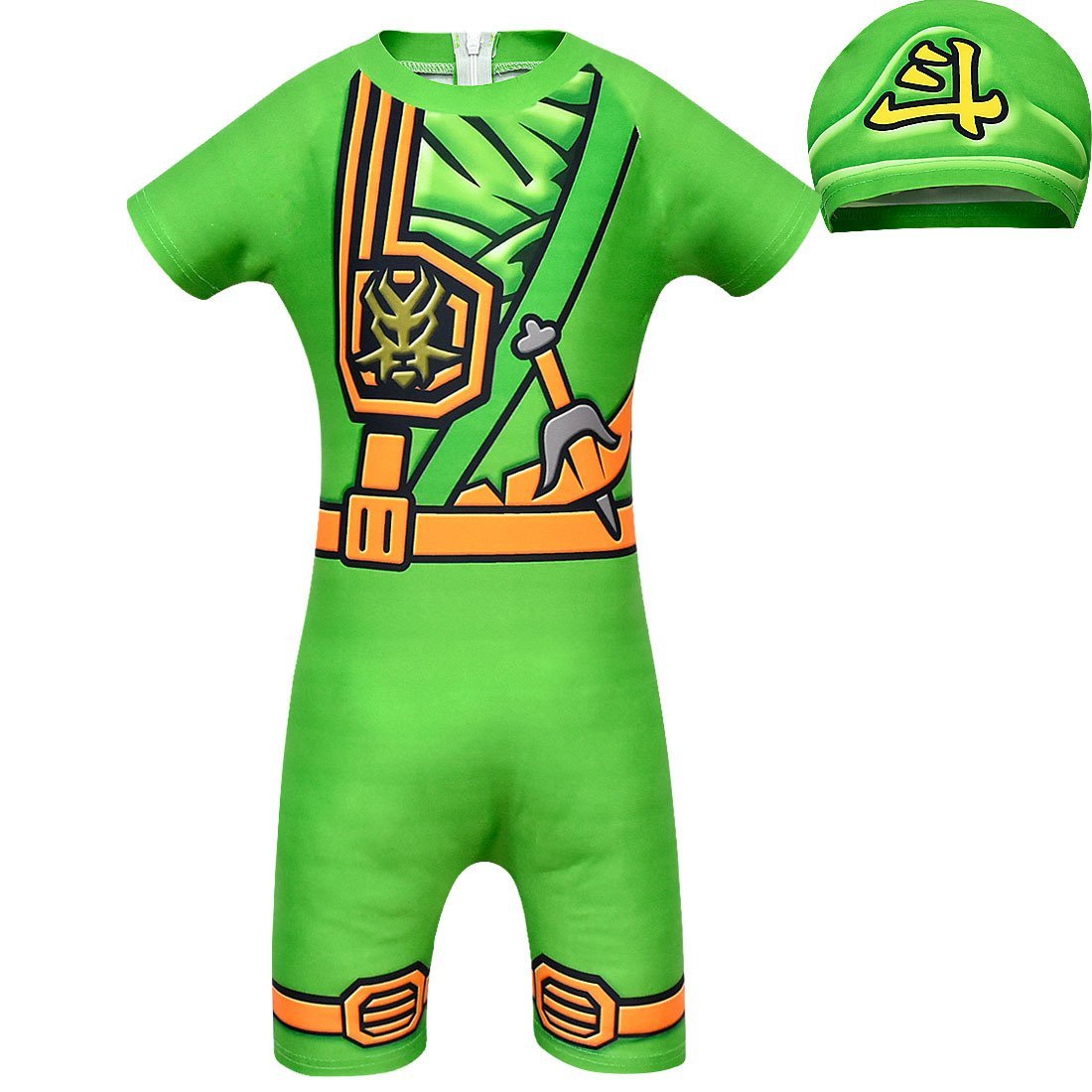 Children's play with wate new conjoined cosplay Boy phantom sets ninja kids ninjago costume Swim suit - Azufun