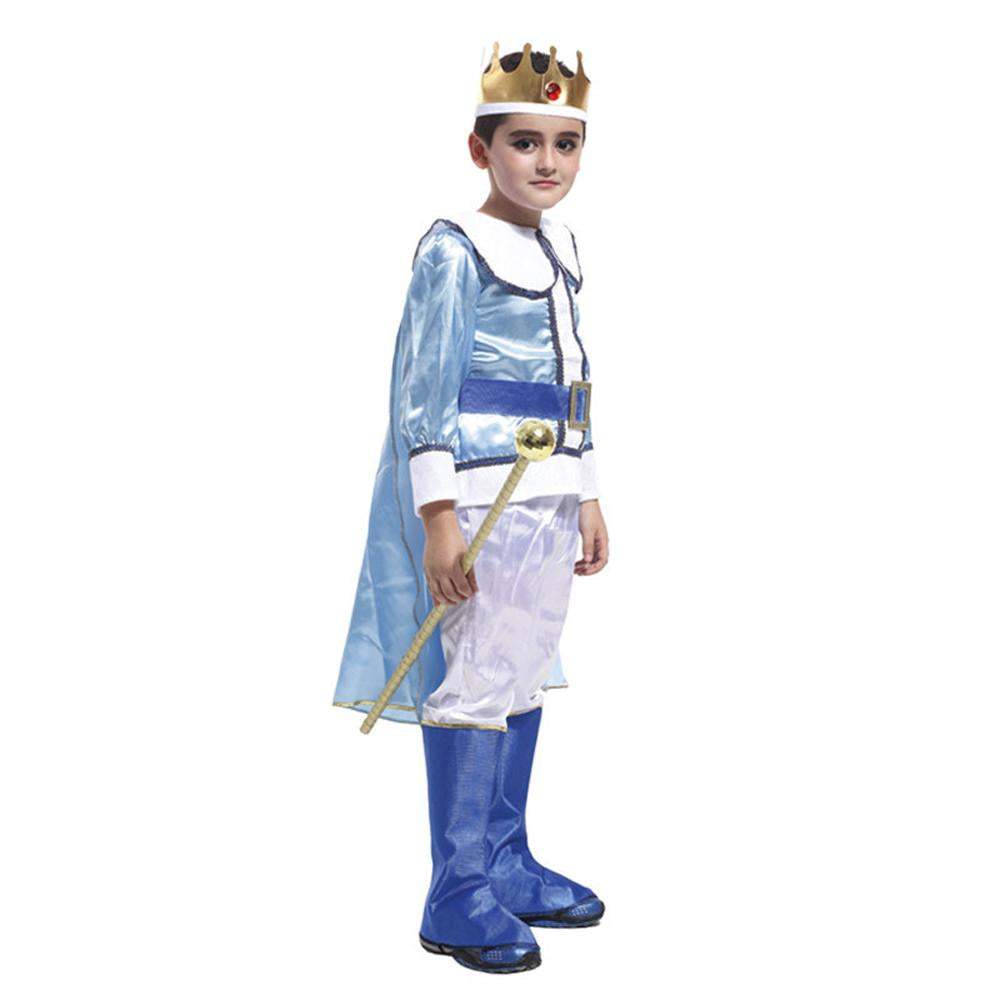 Kids Children King Prince Boys Blue Cosplay Costume Party Wear