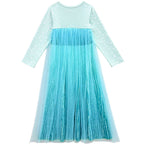 Frozen 2 Elsa blue snow queen princess dress For Toddler Girls - Azufun