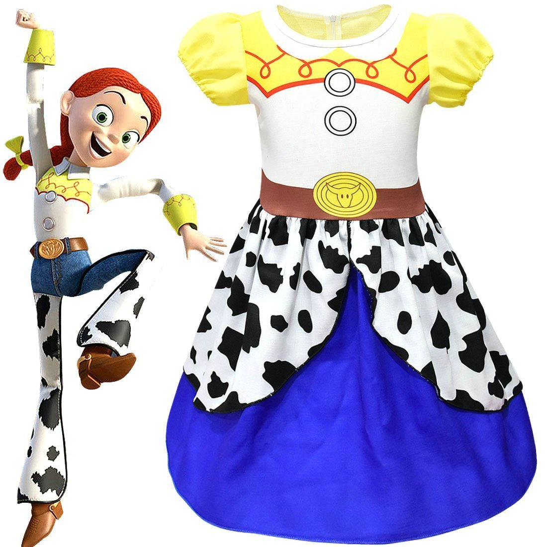 Toy story Jessie Cosplay Costume Show Dress for Girls - Azufun