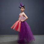 Girl Hocus Pocus Sanderson sisters Winifred Sarah Mary Tutu Dress for kids Halloween Cartoon Costume - Azufun