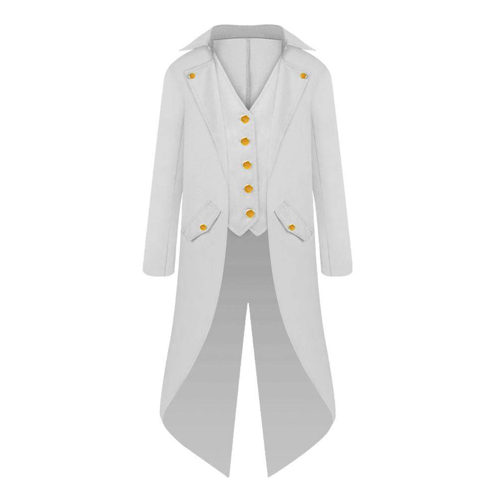 Vampire Gothic Jackets Vintage Halloween Costumes Medieval Steampunk Tailcoat Coat for kids - Azufun