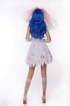 Halloween Zombie Corpse Bride Costume Vampire Dress - Azufun